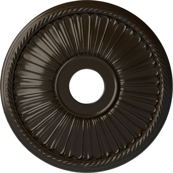 Ekena Millwork Berkshire Ceiling Medallion (Canopies up to 6 3/8"), 20 1/8"OD x 3 7/8"ID x 1 7/8"P, Stone Hearth CM20BE1SHF - main